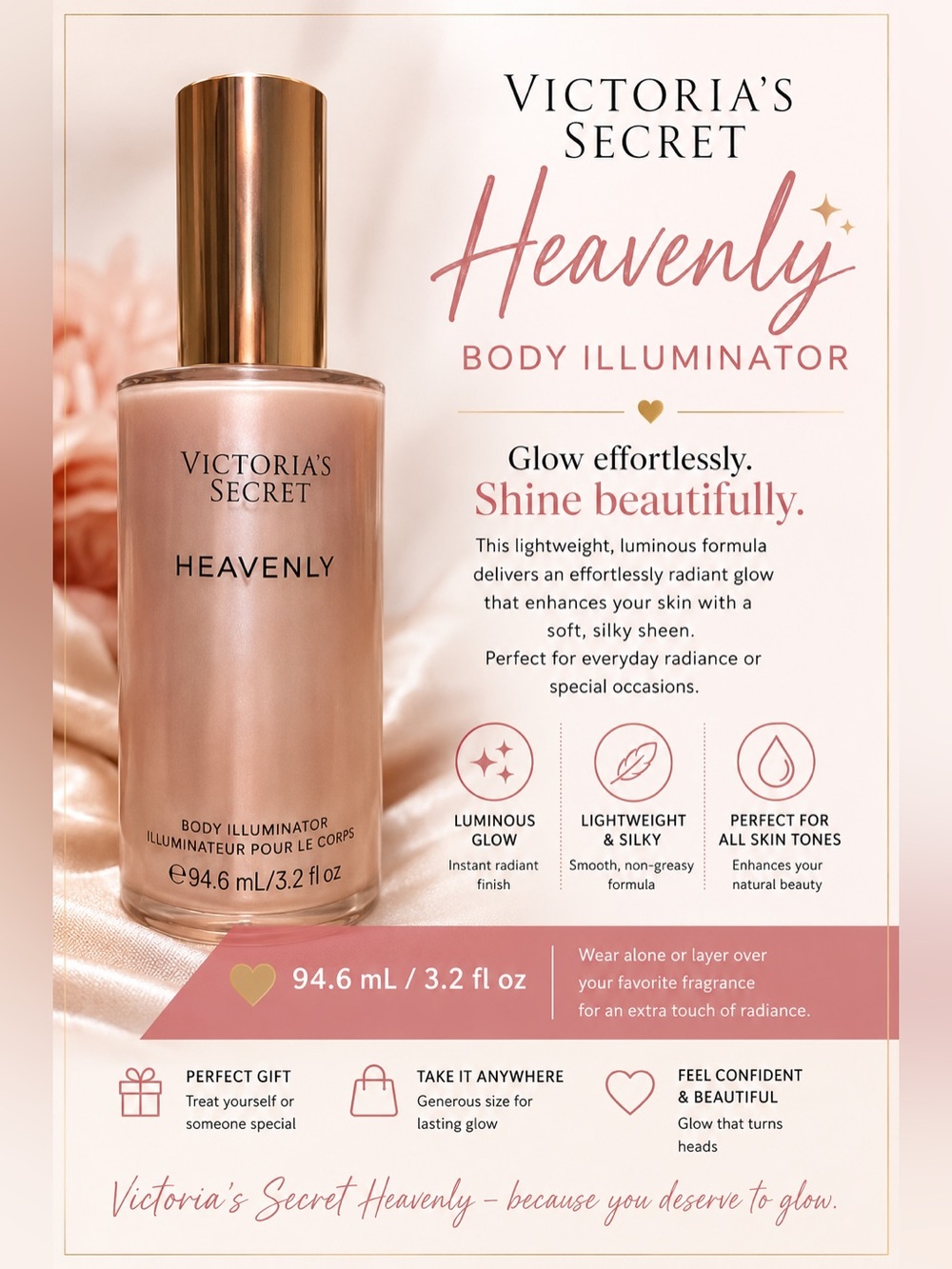 Victoria's Secret Heavenly Body Illuminator - Champagne Pink Glow